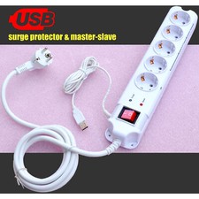USB Master Slave Socket Power Strip Control with Power Switch M319