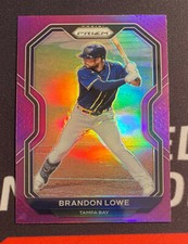 2021 Panini Prizm Purple Prizm Brandon Lowe #192 Tampa Bay Rays
