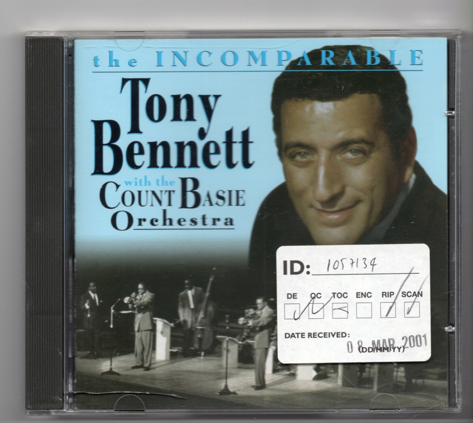 (JG424) Tony Bennett with the Count Basie Orchestra, The Incomparable - 1996 CD