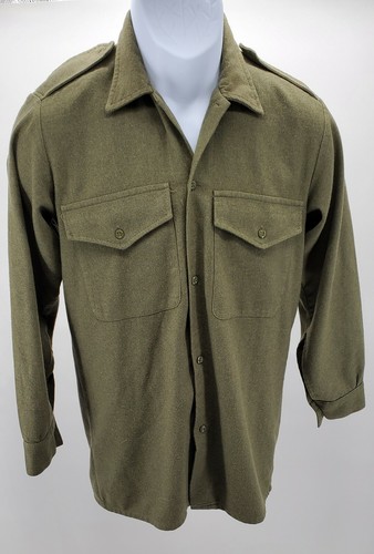 Olive Green Wool Shirt 