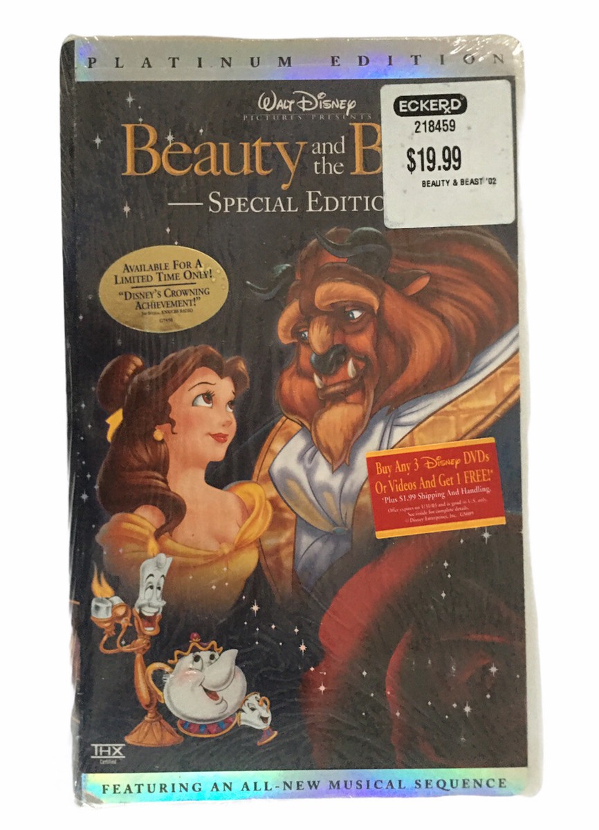 Walt Disney Beauty and the Beast VHS Platinum Edition