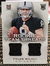 2013 Momentum Rookie Team Threads Dual Jersey Relic Tyler Wilson RC /399 Raiders