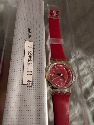 SWATCH LADY LK 128 ROTE LEI STANDARD NEU/NEW von 1992
