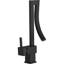 Matte Black Bathroom Sink Faucet Single Handle Bath Vanity Lavatory Mixer Tap