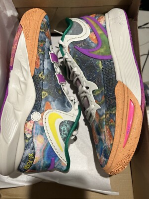 Nike Kyrie 8 Heat Circle Of Life Sz 10.5 DQ3840 001 Light Bone/Yellow Strike