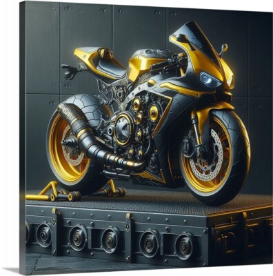 Concept Motorcycle Hawg of  the Future Art Galley Canvas Wrap Wall Art