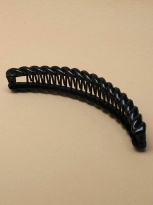 Plastic Barley Twist Banana Clip Hair Grip 16cm Ladies Girls Tort or Black
