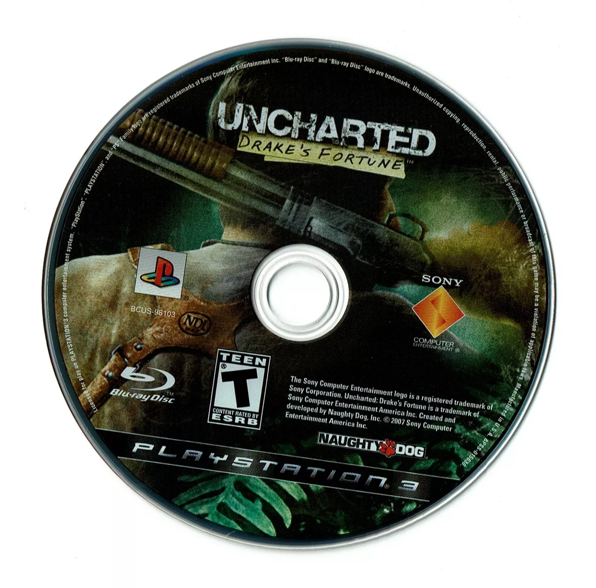 Uncharted: Drake's Fortune (PS3, Sony PlayStation 3) Disc Only!!!