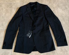 Manuel Ritz Sports Jacket Single Breasted Men's Black NEW w/ Tags 44 Italy