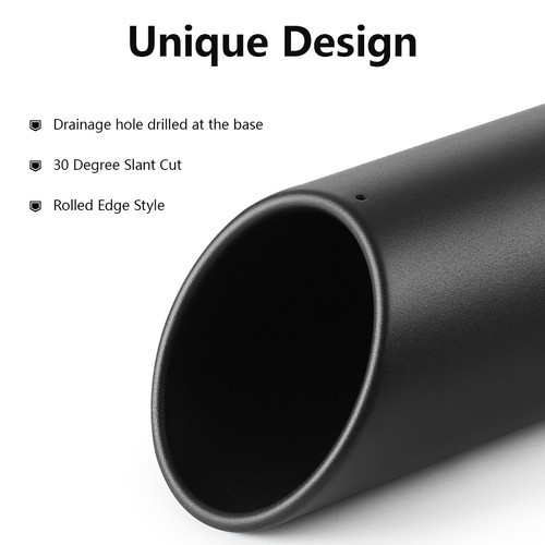 Exhaust Tip 3" Inlet 4" Outlet Black Bolt-On Diesel Muffler Tip Truck Tailpipe - Picture 6 of 8