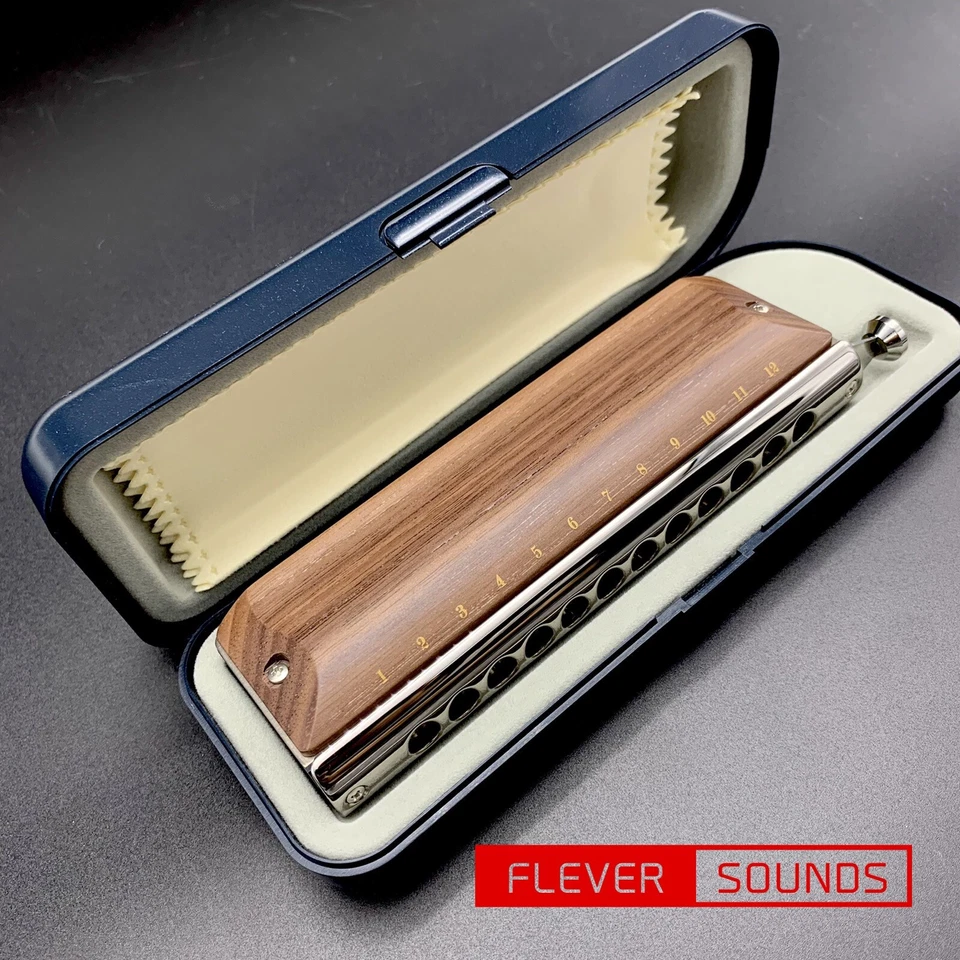 SUZUKI G-48W Chromatic Harmonica Gregoa Series Wooden Cover Model 3-Octave - Image 3 of 4