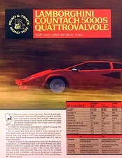 1990 Lamborghini Countach Coupe 5000S Road Test Tech Data Photos Review Article