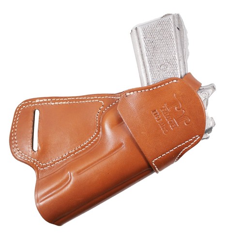 Handmade Leather Small of Back SOB Gun Holster with Retention Strap - Picture 36 of 39