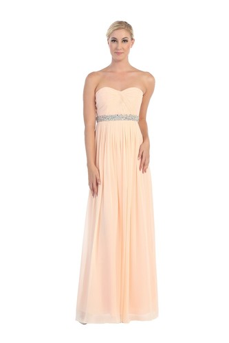 Watters & Watters Short Bridesmaid Crinkle Chiffon Light Blush color Dress  2 | eBay