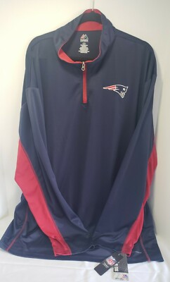 New England Patriots 1/4 Zip Defending Zone Jacket 2XLT Cool Base NFL NWT 