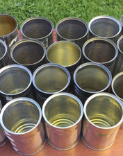 12 x EMPTY TIN CANS - Arts, Crafts, Targets, Garden Project, Wedding Car, etc