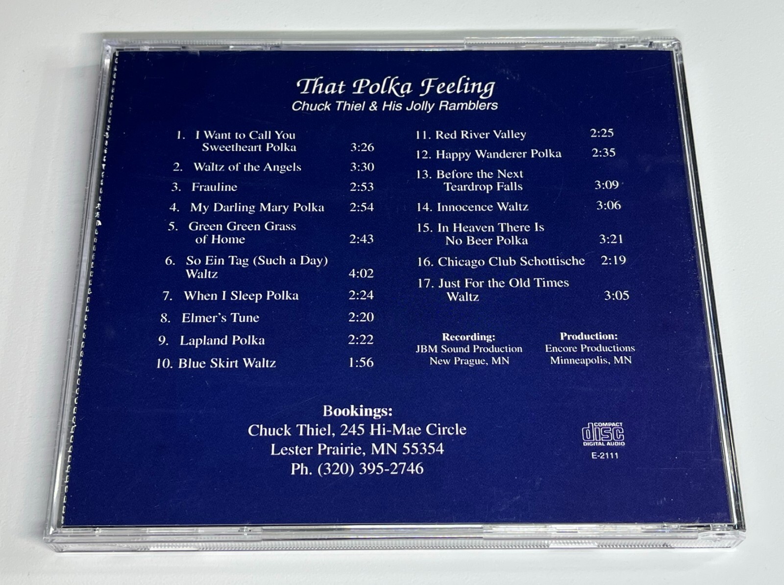 CHUCK THIEL JOLLY RAMBLERS BAND POLKA CD "POLKA FEELING" SUPER CD 17 GREAT SONGS