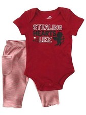 Infant Boys Red Valentines Day Baby Outfit Stealing Hearts Like Cupid
