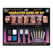 Pearlescent Character Face Painting Kit Halloween Makeup 4 cakes 6 sticks 2