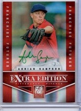2012 Elite Extra Edition ADRIAN SAMPSON Franchise Futures Green Ink Auto 04/10