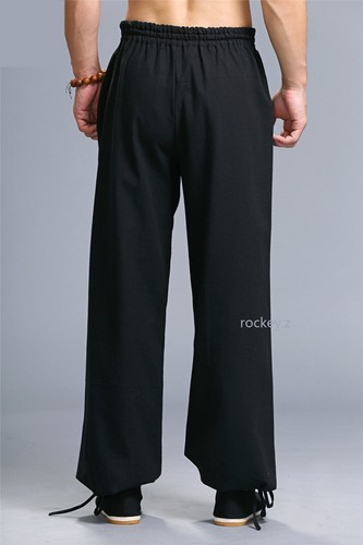 Pantaloni 100% cotone Tai Chi Wing Chun Shaolin Kung Fu arti marziali pantaloni casual - Foto 4 di 12