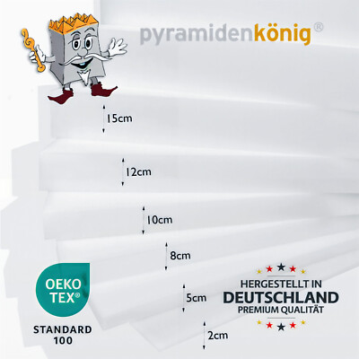 Schaumstoff Zuschnitt Tafel Polster RG 20 nach Wahl bis 15 cm Dicke