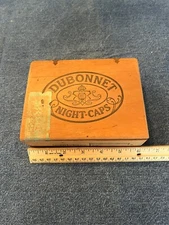 Vintage Wooden Cigar Box Dubonnet, Night Caps