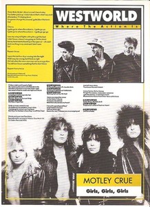 Motley Crue Girls Girls Girls Lyrics Magazine Photo Pin Up 11x8 Ebay