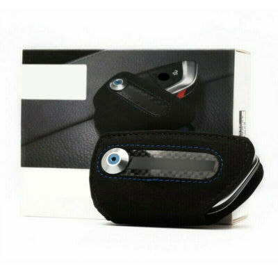 M Performance Carbon Fiber Suede Car Key Fob Holder Bag Case For BMW X1 X3 X5 X6