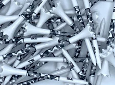100 Golf Tees New 3 1/4" TRUESTRIKE USA Grayscale Camouflage Camo 3.25 Golf Tees