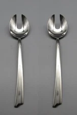 Oneida Stainless Flatware - TORTELLINI - Slotted Serving Spoons - Set of Two New