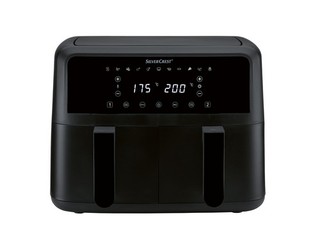 Silvercrest Heißluftfritteuse Digital Doppelzone SHLFD 2600 B1 2600 Watt B Wa