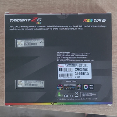 G.SKILL Trident Z5 RGB DDR5-6000 32GB Kit (2x16GB) DIMM 288-Pin
