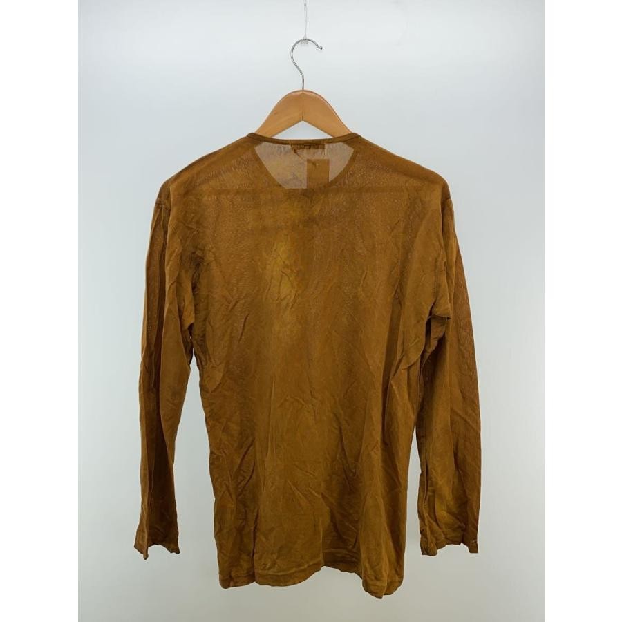 ISSEY MIYAKE◆長袖Tシャツ/M/シルク/キャメル/無地/IM51-JK009 Issey Miyake Long Sleeve T-Shirt/M/Silk/Camel/Plain/Im51