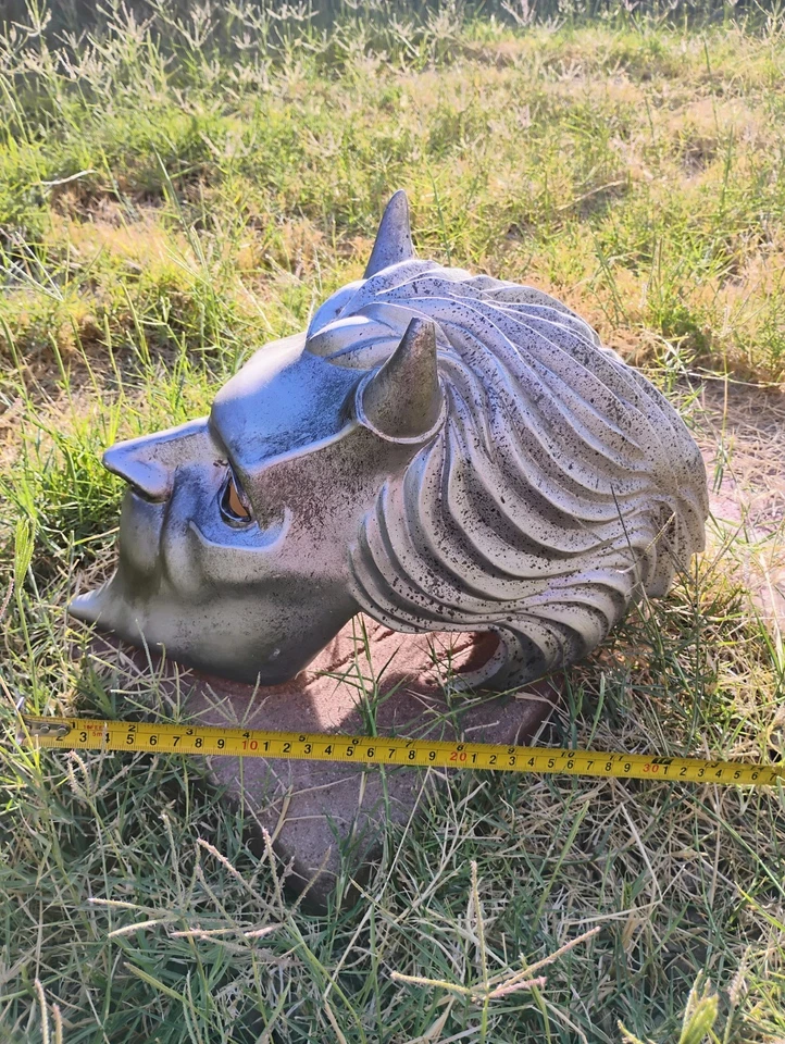 Cracked Horn* GHOST Band Cast Plaster Mask - Small Size - Image 2 of 4