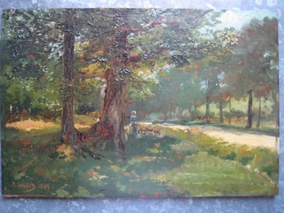 Ancien Tableau HSPSigné P.Lacour Daté 1887 - Photo 1/4