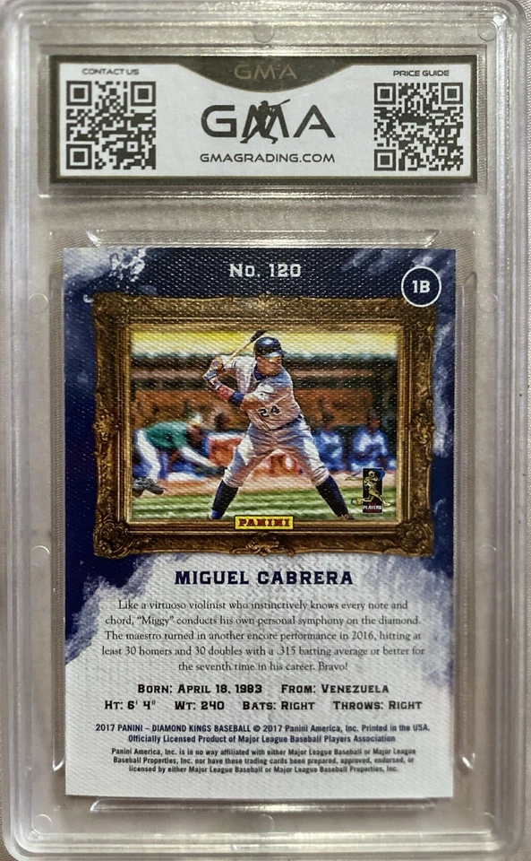 Panini Diamond Kings Miguel Cabrera 2017 1/99 GMA 10 First One Made/99!!!!!!!! Foto 2 de 2