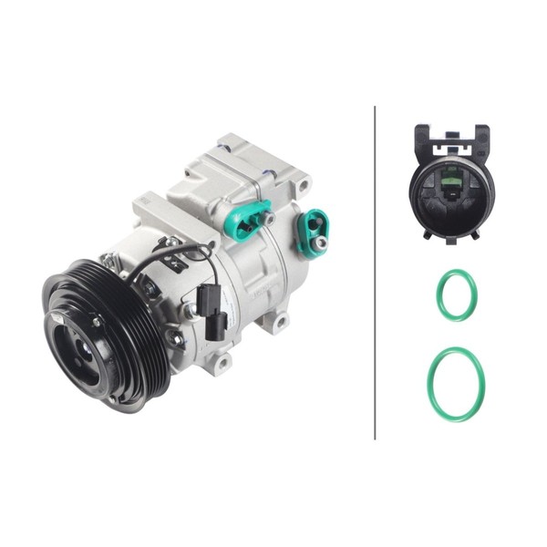 Klimakompressor 12 V Ø 124 Mm Hella Iam-Expertise Passend FüR U.A. KIA Cee'd-image