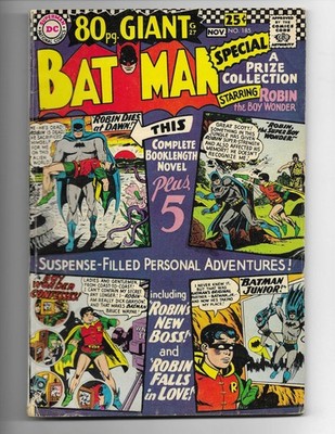 Batman 185 1966 DC Comics VG+ 4.5 Alfred Pennyworth Robin 80 Page Giant G-27