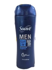 Suave Men 2 in 1 Shampoo & Conditioner Ocean Charge 12.6 Oz Marine & Driftwood 0.95 per gallon