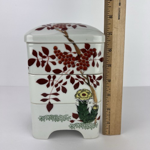 Caja Jubako Bento Japón Cerámica 7 pulgadas De Colección - Imagen 14 de 17