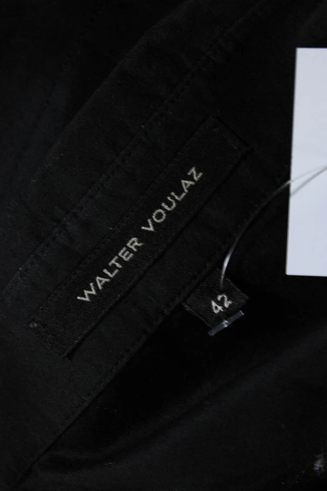 Camiseta sin mangas Walter Voulaz para mujer con botones sin mangas con volantes negra talla 42 EUR Foto 4 de 4