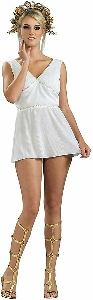 Women's White and Gold Grecian Goddess Costume Dress by Secret Wishes Small  | eBay