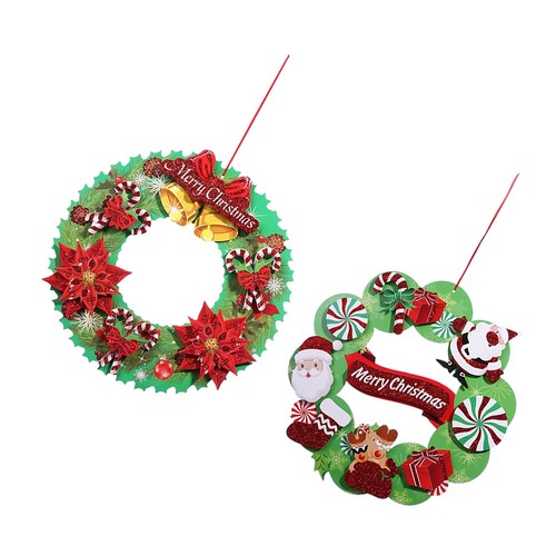  2 szt. Wieszak Wieniec na drzwi Dekoracja drzwi wejściowych Dekoracje girlandy - Zdjęcie 7 z 9