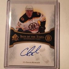 Upper Deck SP Authentic Sign of the Times Autograph Chuck Kobasew 2007-08 Bruins