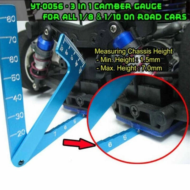 Adjustable Camber Gauge for 18 110 RC Car Truck Perfect Alignment - Image 2 of 4