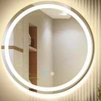 Badspiegel Mit LED Beleuchtung Rund Touch Beschlagfrei Spiegel Ø60Cm Wandspiegel