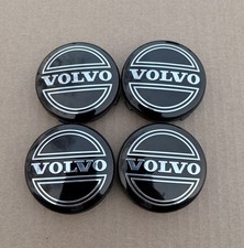 Set Of 4 Volvo Black Center Wheel Hub Caps Cover Logo Rims 3546923 Set Of 4 Volvo Black Center Wheel Hub Caps Cover Logo Rims 3546923