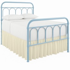 Ruffled Bed Skirt with Split Corners-Dust Ruffle - 14 Drop 100 Microfiber Sof...