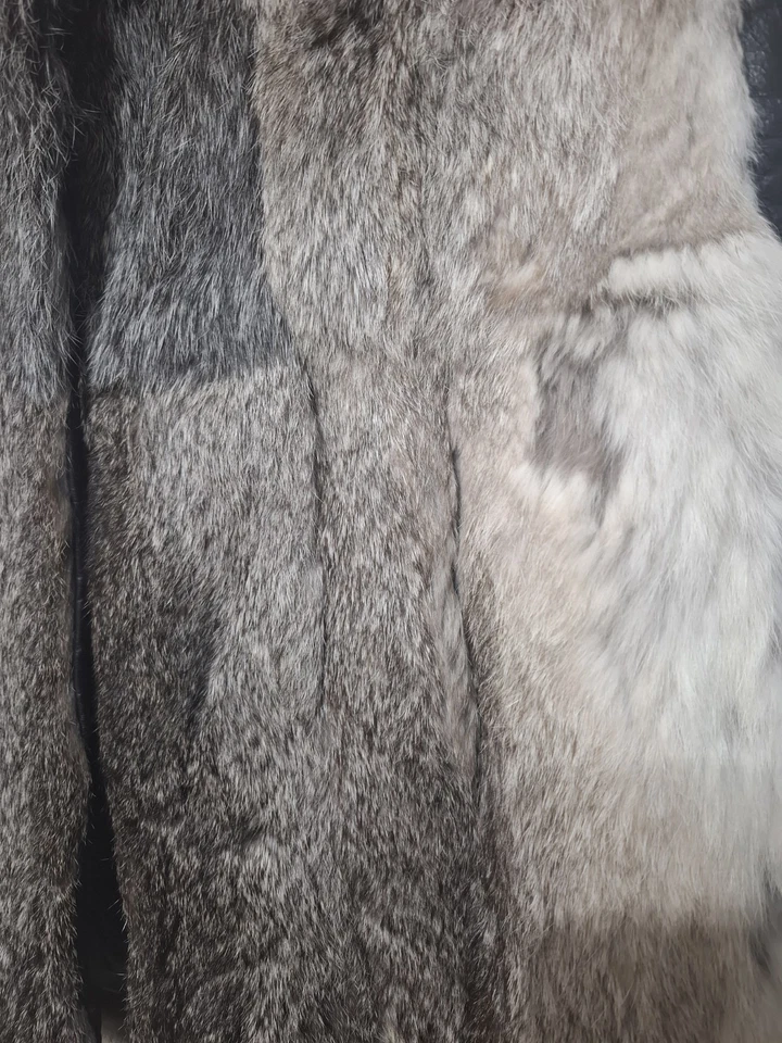 Retro Vintage 70s/80s Rabbit Fur Gillet Waistcoat UK 10/12 - Image 3 of 4